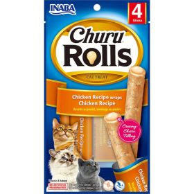 Inaba Cat Churu Rolls Chkn Wrap Chicken 6Ct-1.04Oz