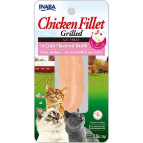 Inaba Cat Grill Fil Chickn-Crab Broth 0.9Oz-6Ct