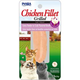 Inaba Cat Grill Fil Xtnder Chkn-Crab Broth .9Oz-6Ct