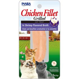 Inaba Cat Grill Fil Chicken-Shrimp Broth 0.9Oz-6Ct