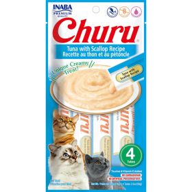 Inaba Cat Churu Puree Tuna Scallop 0.52Oz-6Ct