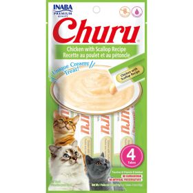 Inaba Cat Churu Puree Chkn Scallop 0.52Oz-6Ct