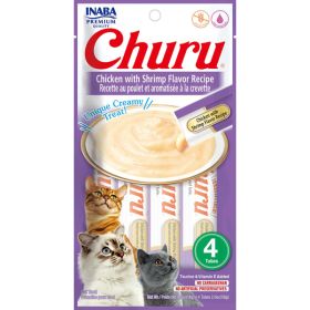 Inaba Cat Churu Puree Chkn Shrimp 0.52Oz-6Ct