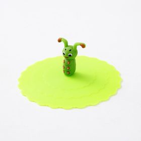 1pc Creative Silicone Cup Cover With Leak-proof And Dustproof Design; Suitable For Ceramic Tea Cup And Water Cup; Sealed Bowl Lid For Multi-purpose Us (Color: Green + Sugar Baby)