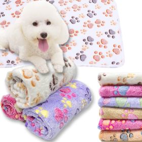 Soft and Fluffy High Quality Pet Blanket Cute Cartoon Pattern Pet Mat Warm and Comfortable Blanket for Cat and Dogs Pet Supplies (Color: brown, size: middle puppie76X52cm)