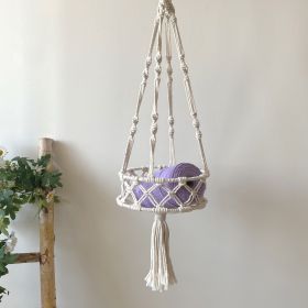 Cat Hammock Vintage Macrame Hanging Cat Beds Tassel Baskets (Specification: D(within 5lbs))