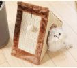 Portable Pet Scratcher Foldable Sisal Triangle Climbing Pad Cat Fur Climbing Frame