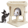 2-Level Cat Tree Kitten Condo House with Plush Perch