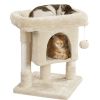 2-Level Cat Tree Kitten Condo House with Plush Perch