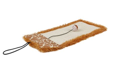 Pet Life 'Scrape-Away' Eco-Natural Sisal And Jute Hanging Carpet Cat Scratcher With Toy (Color: brown)