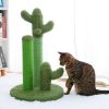 (Do Not Sell on Amazon) Cat Scratching Post Cactus Cat Scratcher Featuring with 3 Scratching Poles and Interactive Dangling Ball XH