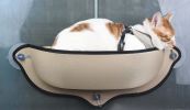 Pet Life 'Gravity-Lounge' Suction Cup Kitty Cat Lounger and Bed