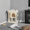 2-Level Cat Tree Kitten Condo House with Plush Perch