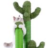 (Do Not Sell on Amazon) Cat Scratching Post Cactus Cat Scratcher Featuring with 3 Scratching Poles and Interactive Dangling Ball XH