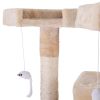 Multi-Level Cat Tree Tower House with Play Tunnel and Dangling Interactive Toy