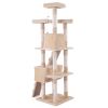 Multi-Level Cat Tree Tower House with Play Tunnel and Dangling Interactive Toy