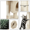 2-Level Cat Tree Kitten Condo House with Plush Perch