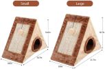 Portable Pet Scratcher Foldable Sisal Triangle Climbing Pad Cat Fur Climbing Frame