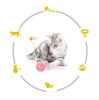 Cat Teaser Toy Feather Toy Cat Tumbler Teasing Ball with Bell Interactive Toy