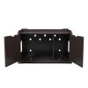 Cat Washroom Bench;  Wood Litter Box Cover with Spacious Inner;  Ventilated Holes;  Removable Partition;  Easy Access